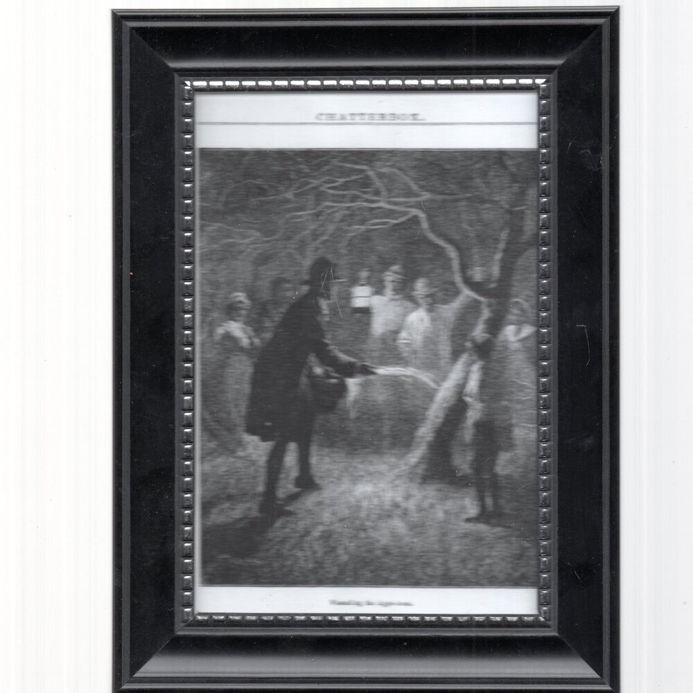 Framed Photo Reproduction of Line Drawing - WassailingThe Apple Trees